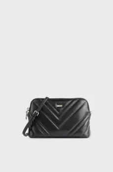 Женская черная кожаная сумка Черный ONESIZE DKNY R24EBV23