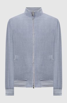 Голубая куртка из кашемира