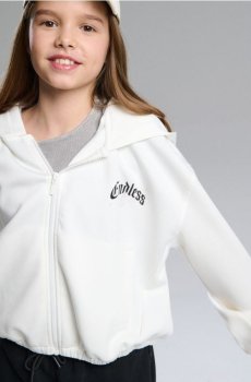 Худі на блискавці - кремовий