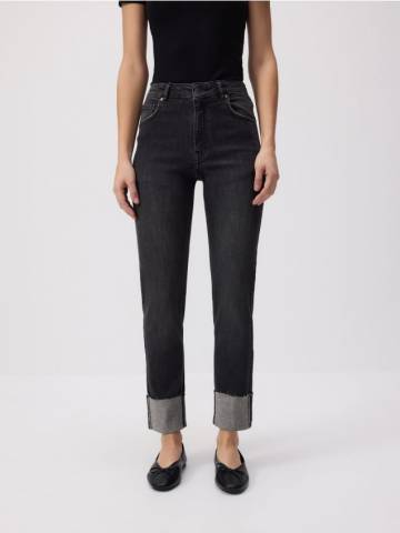 Reserved - Джинси slim fit з закладеними штанинами - сірий - YT348-90J Reserved - Джинси slim fit з закладеними штанинами - сірий - YT348-90J