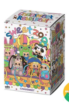 Коллекционная мягкая игрушка-сюрприз Pop Top Rebel Bear серии Sweet Zoo Зоомалыши, с кольцом, от 3 лет (CSRB010)