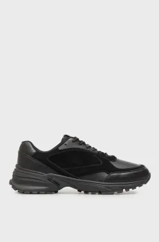 Мужские черные кожаные кроссовки HIKE RUNNER Черный 46 Calvin Klein YM0YM01289