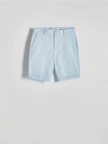 Reserved - Шорти slim fit - блідо-блакитний - YV282-05X Reserved - Шорти slim fit - блідо-блакитний - YV282-05X
