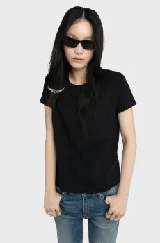 Женская черная футболка Suzan Черный XS ZADIG&VOLTAIRE JWTS02871_BLACK
