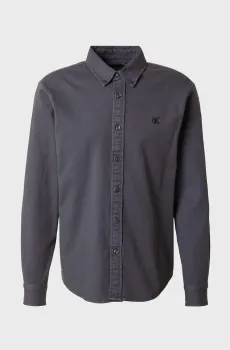 Мужская темно-серая рубашка GARMENT DYE Серый M Calvin Klein Jeans J30J326187