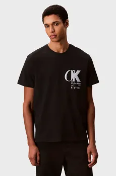 Мужская черная футболка SS 20S EU CK Черный M Calvin Klein LV04RD823G
