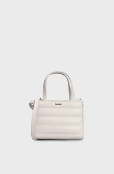 Женская белая сумка LINE QUILT MINI TOTE Белый ONESIZE Calvin Klein K60K612116