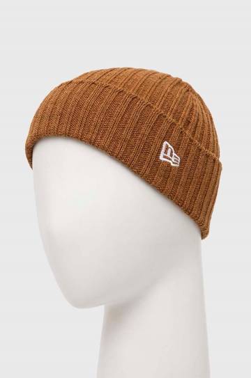 Шапка New Era Cuff Beanie цвет коричневый из тонкого трикотажа 60364240 Шапка New Era Cuff Beanie цвет коричневый из тонкого трикотажа 60364240