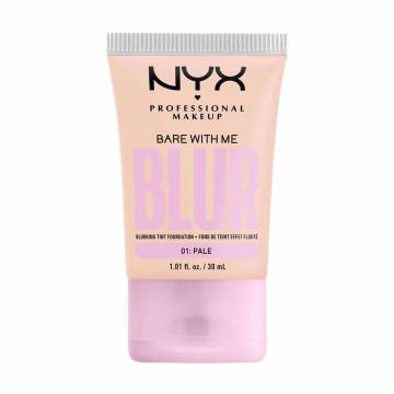 Тональная основа-тинт для лица NYX Professional Makeup Bare With Me Blur Tint Foundation с блюр-эффектом, 01 Pale, 30 мл Тональная основа-тинт для лица NYX Professional Makeup Bare With Me Blur Tint Foundation с блюр-эффектом, 01 Pale, 30 мл