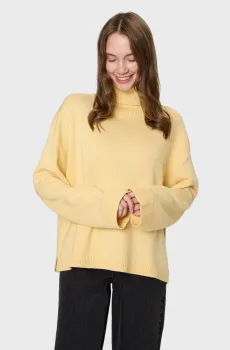 Женский желтый шерстяной свитер WKS087 Желтый S PRPY PWKNIGOK0049