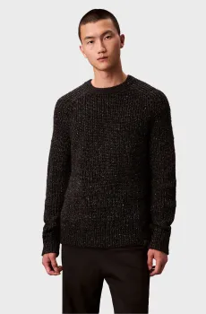 Мужской черный шерстяной джемпер NOVELTY Черный L Calvin Klein Jeans LV04RD311G