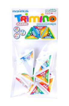 Развивающая игра Maximus Тримино Веселые фрукты, в пакете, 24*12 см, 24 элемента, от 3 лет (5497)