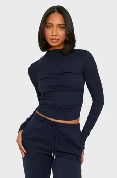 Женский темно-синий лонгслив Синий M Tally Weijl STSCOAVA