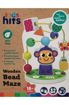 Деревянная игрушка Kids Hits Серпантинка Счастливая обезьянка, от 1.5 лет, 23*18*3 см (KH20/077)