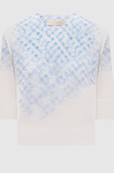 Белый топ с вышивкой