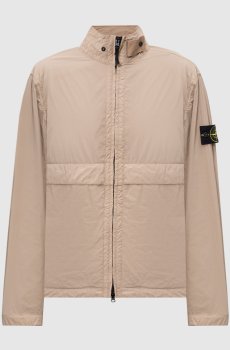 Бежевая ветровка с патчем логотипа