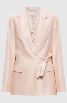 Розовый жакет с льном