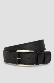 Мужской черный кожаный ремень Черный 95 Karl Lagerfeld 521451.815300;990