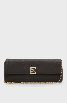 Женский темно-коричневый клатч EMBLEM HW PEBBLE Коричневый ONESIZE Calvin Klein LV04F3740G