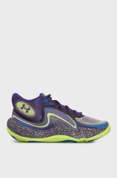 Фиолетовые кроссовки UA Spawn 6 Mid SOS Фиолетовый 9.5-11 Under Armour 3028337-500