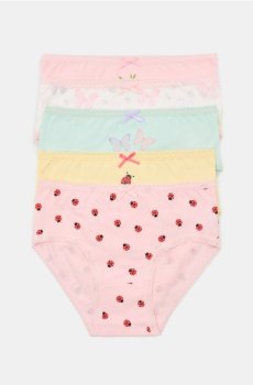Класичні трусики, 5 пар - різнобарвний