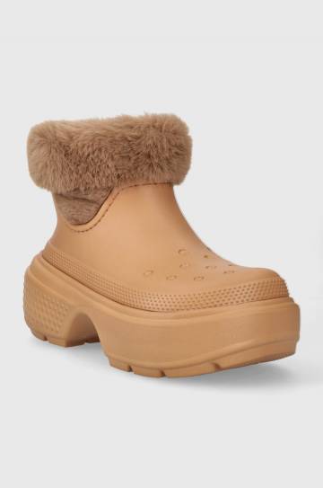 Зимние сапоги Crocs Stomp Lined Boot цвет коричневый 208718 Зимние сапоги Crocs Stomp Lined Boot цвет коричневый 208718