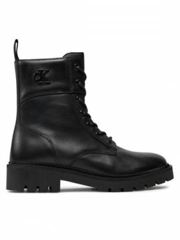 Calvin Klein Jeans Черевики туристичні Combat Boot Mid Zip Lth In Calf YW0YW01550 Чорний Calvin Klein Jeans Черевики туристичні Combat Boot Mid Zip Lth In Calf YW0YW01550 Чорний