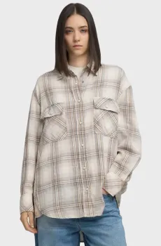 Женская рубашка в клетку Разноцветный M Replay W2199 .000.52836