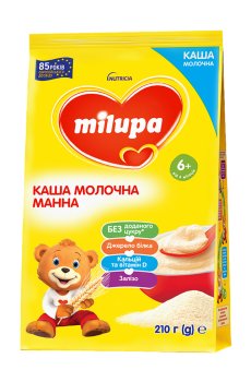 Детская молочная каша Milupa манная, от 6 месяцев, 210 г