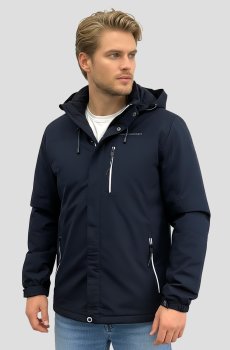 Ветровка темно-синяя мужская с капюшоном SB-ZF-50058-dark-blue