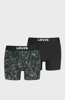 Мужские черные боксеры (2 шт) Черный S Levi’s® 701241921;001