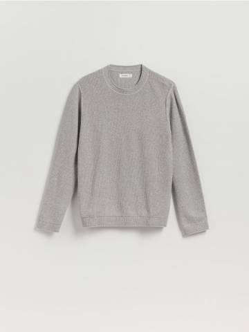 Reserved - Структурований джемпер з бавовною - середньо-сірий - TA186-85M