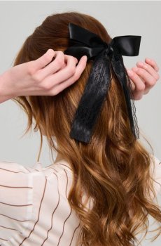 Затискач для волосся - чорний