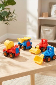 Набір будівельних машин 4 pack - різнобарвний