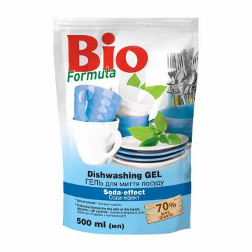 Гель для мытья посуды Bio Formula Сода-эффект, 500 мл (дойпак) Гель для мытья посуды Bio Formula Сода-эффект, 500 мл (дойпак)
