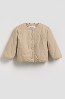 Reserved - Бомбер з вишивкою - бежевий - 403HR-08X