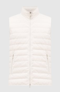 Белый пуховой жилет