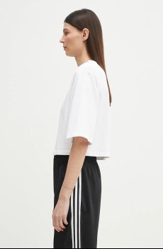 Хлопковая футболка Fiorucci Curly Lollipop Logo Cropped Padded