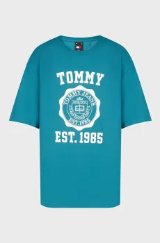 Мужская бирюзовая футболка TJM OVZ CREST VARSITY SPORT TEE Бирюзовый L Tommy Jeans DM0DM18560