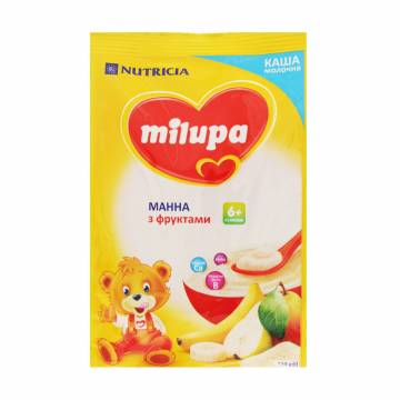 Детская молочная каша Milupa манная с фруктами, от 6 месяцев, 210 г Детская молочная каша Milupa манная с фруктами, от 6 месяцев, 210 г