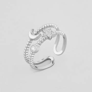 Серебряное кольцо Minimal ЛК-0319р/ЛК-11089 Серебряное кольцо Minimal ЛК-0319р/ЛК-11089