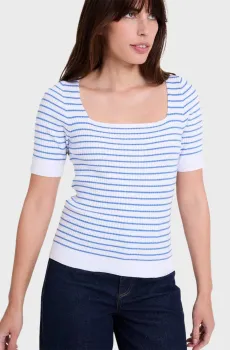 Женский джемпер в полоску Разноцветный XL Naf Naf CENU515E