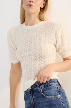 Reserved - Джемпер з додаванням вовни альпака - кремовий - 112IT-01X