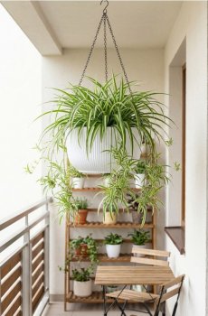 Рифлений підвісний вазон - білий