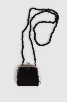 Черная комбинированная мини-сумка