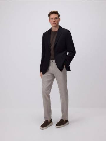 Reserved - Штани-чиноси slim із додаванням віскози - бежевий - 7912H-80P Reserved - Штани-чиноси slim із додаванням віскози - бежевий - 7912H-80P