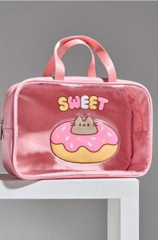 Косметичка з прозорою стороною Pusheen the Cat - пастельний рожевий