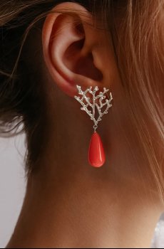 Серьги покрытые серебром Lilou