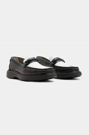 Кожаные мокасины AllSaints Gibbs Chain Loafer мужские цвет чёрный M011FB Кожаные мокасины AllSaints Gibbs Chain Loafer мужские цвет чёрный M011FB