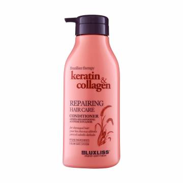 Восстанавливающий кондиционер для волос Luxliss Brazilian Therapy Repairing Hair Care Conditioner Keratin & Collagen, 500 мл Восстанавливающий кондиционер для волос Luxliss Brazilian Therapy Repairing Hair Care Conditioner Keratin & Collagen, 500 мл